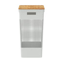 Cesto de Roupas Ou 49L com Tampa de Bambu Linha Grid