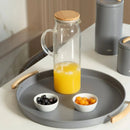 Jarra de Vidro Com Tampa de Bambu Ou 1,15L Linha Sense