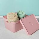 Kit de Caixa Organizadora com Tampa Ou 4 Peças 32L Linha Cube