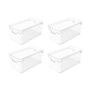 Kit de Organizador de Armários Ou 4 Unidades 30x15x13 Linha Clear