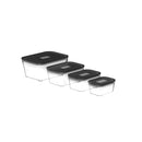 Kit de Potes de Vidro Hermético Ou 4 Peças Linha Fresh Lock