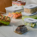 Kit de Potes de Vidro Hermético Ou 4 Peças Linha Fresh Lock