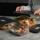 Kit de Potes de Vidro Herméticos Ou 2 Peças Linha Fresh Lock