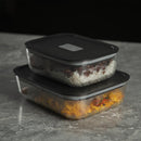 Kit de Potes de Vidro Herméticos Ou 2 Peças Linha Fresh Lock