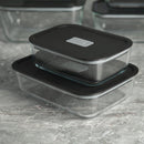 Kit de Potes de Vidro Herméticos Ou 2 Peças Linha Fresh Lock