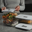 Kit de Potes de Vidro Herméticos Ou 6 Peças Linha Fresh Lock