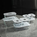 Kit de Potes de Vidro Herméticos Ou 6 Peças Linha Fresh Lock