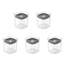 Kit de Potes Herméticos Ou 5 Unidades 150ml Linha Block