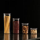 Kit de Potes Herméticos Ou Quadrados 4 Peças Linha Duo Lock