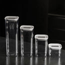 Kit de Potes Herméticos Ou Quadrados 4 Peças Linha Duo Lock