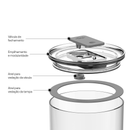 Kit de Potes Herméticos Ou Redondos 3 Peças Linha Duo Lock