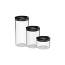 Kit de Potes Herméticos Ou Redondos 3 Peças Linha Duo Lock