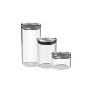 Kit de Potes Herméticos Ou Redondos 3 Peças Linha Duo Lock