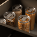 Kit de Potes Herméticos Ou Redondos 3 Peças Linha Duo Lock