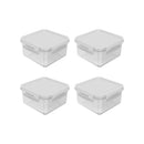 Kit de Potes Organizadores de Geladeira Quadrado Ou 4 Unidades 800ml Linha Click