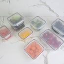 Kit de Potes Organizadores de Geladeira Retangular Ou 6 Unidades 1280ml Linha Click