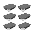 Kit de Potes Organizadores de Geladeira Retangular Ou 6 Unidades 870ml Linha Click