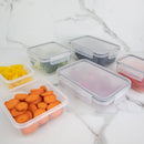 Kit de Potes Organizadores de Geladeira Retangular Ou 6 Unidades 870ml Linha Click