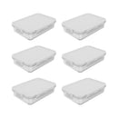 Kit de Potes Organizadores de Geladeira Retangular Ou 6 Unidades 870ml Linha Click