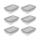 Kit de Potes Organizadores de Geladeira Retangular Ou 6 Unidades 870ml Linha Click