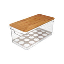 Organizador de Ovos com Tampa de Bambu Ou 36 Ovos Linha Clear Fresh