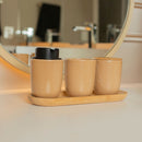 Porta Algodão e Cotonete em Cerâmica com Tampa de Bambu Ou Linha Osaka