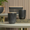 Porta Algodão e Cotonete em Cerâmica com Tampa de Bambu Ou Linha Osaka