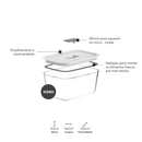 Pote de Vidro Hermético Ou 1,2L Linha Fresh Lock