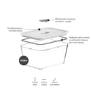 Pote de Vidro Hermético Ou 2,4L Linha Fresh Lock