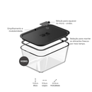 Pote de Vidro Hermético Ou 2,4L Linha Fresh Lock