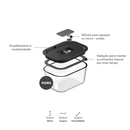 Pote de Vidro Hermético Ou 370ml Linha Fresh Lock