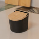 Saleiro com Tampa de Bambu Ou Linha Lume